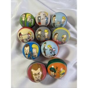 Beavis And Butthead MTV Viacom 10 Collectors Foam Balls Total 2012 Nostalgic